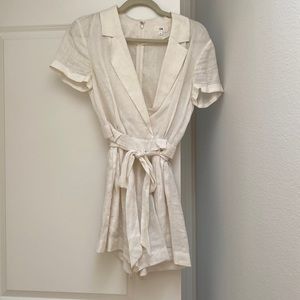 Belted LPA Linen Romper Small